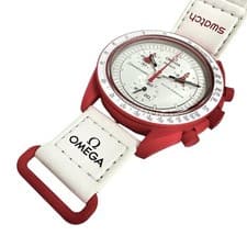 OMEGA × Swatch "Mission to Mars" SO33R100 Bioceramic White x Red Men's Boxed