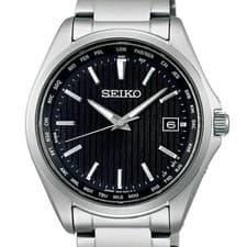 SEIKO Selection SBTM291 Titanium Solar Radio World Time Black Dial New R8041074