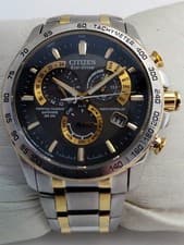 CITIZEN ECO DRIVE PERPETUAL CHONO A-T WATCH MENS CB5894-50E JAPAN GENUINE