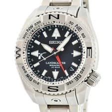 SEIKO WATCH PROSPEX LANDMASTER SBDB003 5R66-0AM0 SPRING DRIVE GMT BLACK TI MEN'S