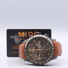 Mido Multifort 44mm Automatic Men's Watch with Leather Strap Official