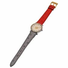 Hermes Watch Sellier Date Ladies Quartz SS Ostrich Leather T Stamp Polished