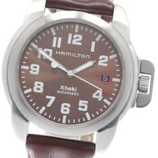 Hamilton HAMILTON 6311 Khaki Date Automatic Men s Excellent Condition