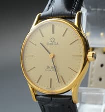 1979 Near MINT OMEGA De Ville 32mm 191.0072 Quartz Cal.1330 Gold Men's Vintage