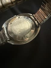 Bulova Men's Diver Stainless Steel Wristwatch Black Dial Multicolor Bezel Date