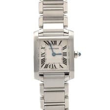 Authentic Cartier Tank Française SM W51008Q3 Stainless Steel Quartz #230-00...