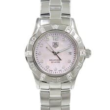 TAG HEUER Tag Heuer Aquaracer WAFH 10PD Diamond Bezel Pink Shell Dial SS Quartz