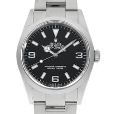 ROLEX Explorer I 114270 black Y Number second hand mens