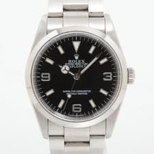 Rolex Explorer I 114270 SS SS AT black dial