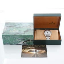 Rolex Explorer II  16570 40mm Polar White Steel Oyster Watch With Box And Book