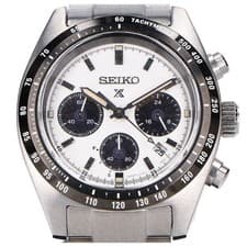 SEIKO SBDL085 Prospex Speedtimer Solar Watch Silver Black Stainless Steel