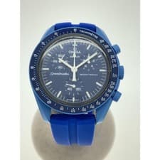SWATCH◆Quartz watch/Analog/Rubber/NVY/BLU/SO33N100