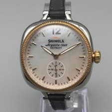 Shinola Argonite-1069 Womens Watch 35mm MOP Two Tone Detroit New Battery