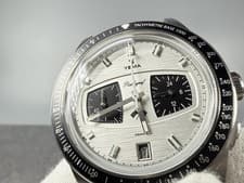 YEMA Rallygraf Chronograph 39mm Silver Dial Panda Full Kit Clean Crystal
