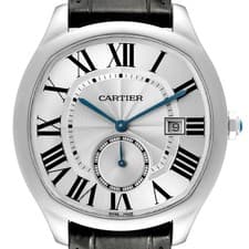 Cartier Drive Steel Silver Dial Mens Watch WSNM0004