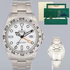 2023 NEW PAPERS Rolex Explorer II 226570 White Polar Steel Date 42mm Watch Box