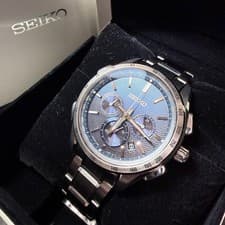 Seiko Brightz 8B920AB0 Timepiece Solar Radio Watch Blue Dial Rare Mint