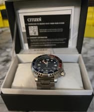 Citizen Promaster Eco-Drive Diver Men's Quartz Watch Black Dial Steel w/ Box