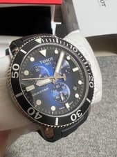 Tissot Seastar 1000 Chronograph Watch Quartz Blue Dial Unisex Wristwatch