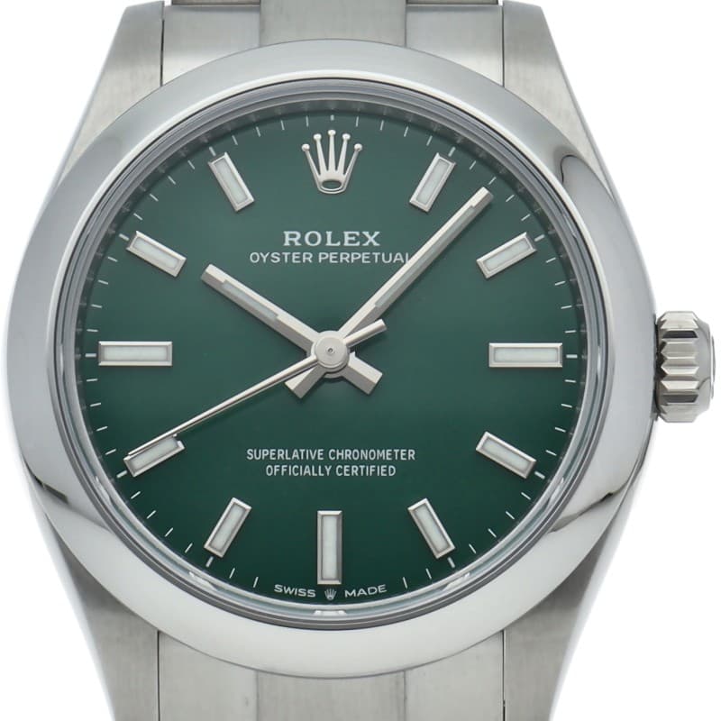 ROLEX Oyster Perpetual 31 Watch Green 277200 Stainless Steel mensWatch green...