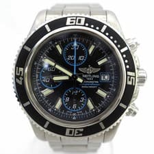 BREITLING Breitling Superocean Chronograph Blue Auto with Rubber Strap A13341 Me