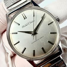 Seiko Crown Manual Winding Vintage Wristwatch 34mm 21 Jewels wrist 22cm