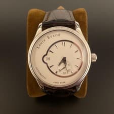 Louis Erard Automatic Watch White Dial Brown Leather Mens Vintage Rare Working