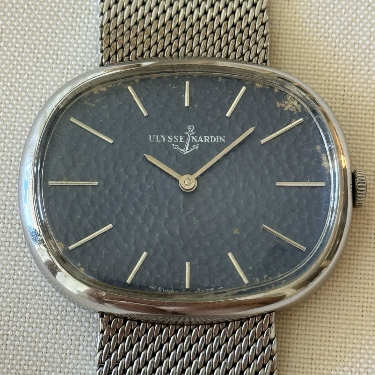 Vintage Ulysse Nardin Manual Wind Men’s Watch - Integrated Mesh Bracelet