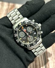 [Vintage] TAG Heuer Formula 1 Chronograph CA1211 Black Men's Quartz Watch b328