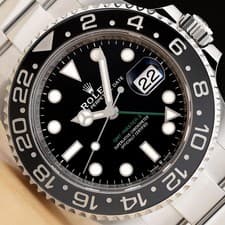2024 NEW CARD ROLEX GMT MASTER II 126710 GRNR BRUCE WAYNE STEEL OYSTER WATCH