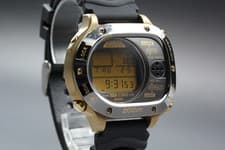 *Exc+5* Seiko Scuba Master M725-5A00 Diver's 200M Gold Black Qz Mens Watch JAPAN