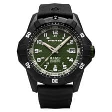 ProTek Men's Watch USMC Series Automatic Green Dial Genuine Rubber Strap 1215