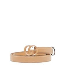 Gucci GG Marmont Belt 409417 Beige Leather Women's Size 70/28 Used