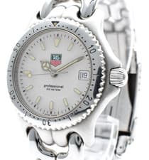 TAG Heuer SEL WG1212-K0 Vintage White Dial Silver Quartz 32mm Watch FROM Japan
