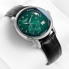 Glashutte Original 40mm PanoMaticLunar 1-90-02-13-32-02 Automatic Green Dial