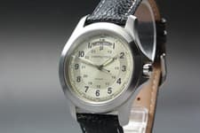 [NEAR MINT] Hamilton Khaki Field H644510 Silver 42mm Qz Mens Watch From JAPAN