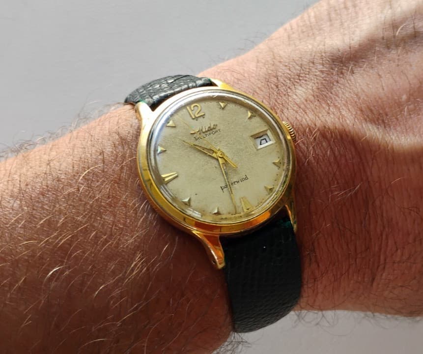 MIDO MULTIFORT POWERWIND MEN'S VINTAGE SWISS MADE AUTOMATIC WATCH WORKING