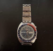 Seiko 5 Sports Speed-Timer 6139-6000 Chronograph Red Blue Pepsi Bezel Used
