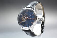 New Belt [Near MINT] SEIKO Presage 4R39-00W0 Black Blue Dial Automatic Men Watch