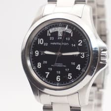 Full Set Hamilton Khaki Field Automatic H644550 Black Dial Day-Date Men's Watch