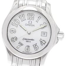 OMEGA 2581.70 Seamaster 120 Date Quartz Ladies Watch From Japan G0425