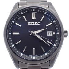 SEIKO Selection S Series Solar Radio Wae Men's Watch Black Genuine SS Belt