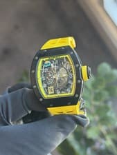 Richard Mille RM 030 Clear Men's Yellow Strap Watch - RM 030