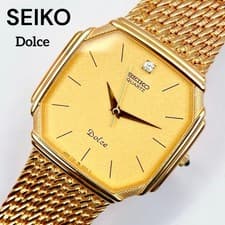 【MINT】Working condition SEIKO DOLCE 1P diamond watch with original SPG bracelet.
