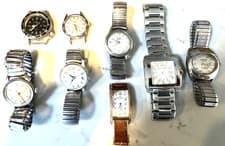 Vintage Watches Lot Of 8 Watches Mens- Parts Or Repair - Bulova, Waltham, Others