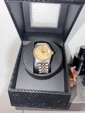 Rolex Datejust Men's Two-Tone Gold Dial Automatic Wristwatch with Box