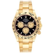 Rolex Daytona Cosmograph 40mm Black Dial 18k Gold Oyster Bracelet Watch 126508