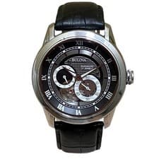 Bulova Classic 96A135 Automatic Men's Watch Black Dial Used From Japan