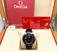 Omega Seamaster Diver 300M 210.22.42.20.01.002 18K Sedna Gold Steel Box Paper
