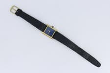 Cartier Tank Must de Cartier Watch, Lapis Style Dial, 21mm Case with Vermeil